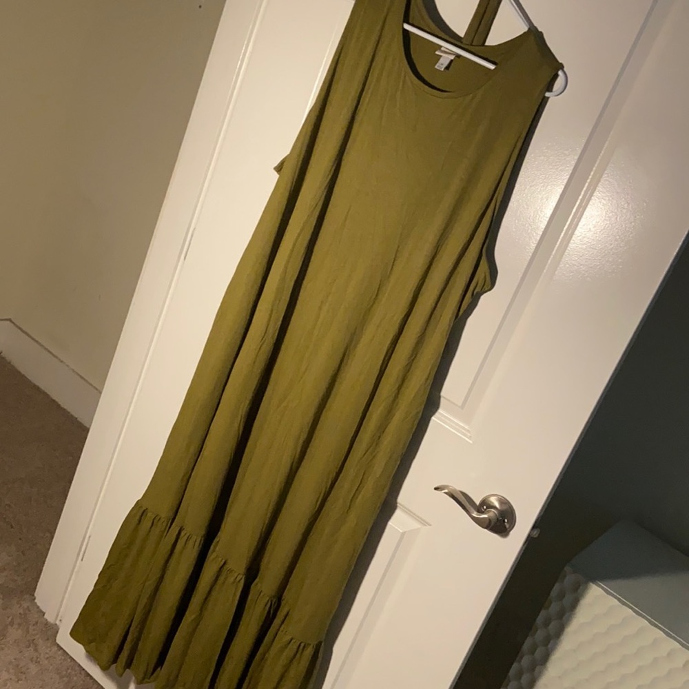 NWOT Target Dress by A New Day ruffle hem olive